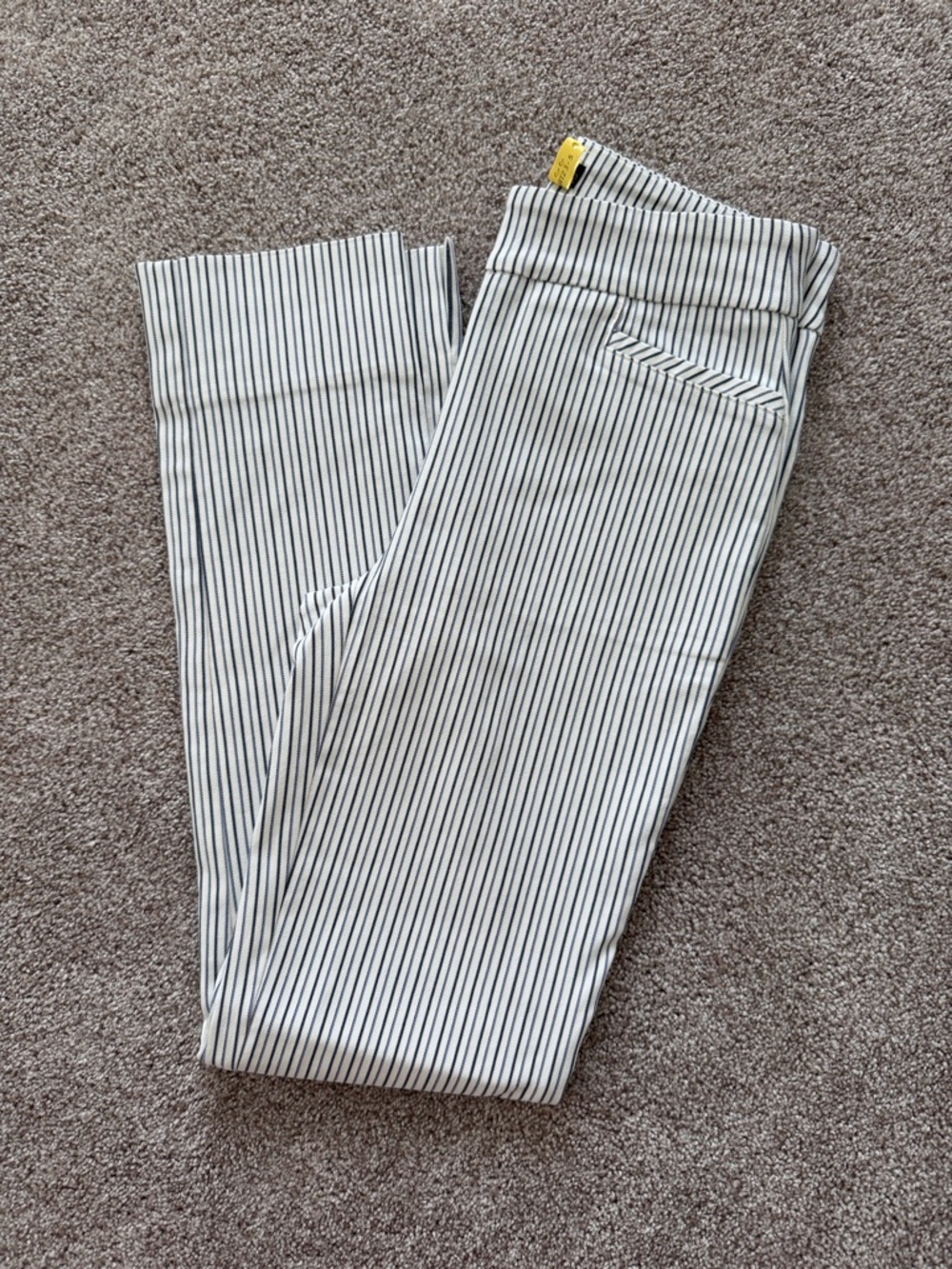Renuar Blue/Light Blue and White Pinstripe Cropped Pants